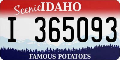 ID license plate I365093