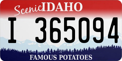 ID license plate I365094