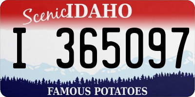 ID license plate I365097
