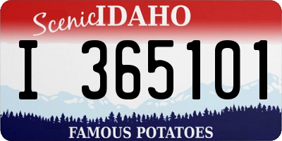ID license plate I365101