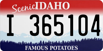 ID license plate I365104