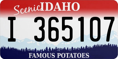 ID license plate I365107