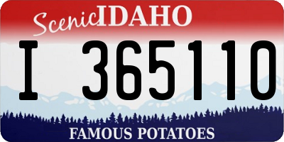 ID license plate I365110