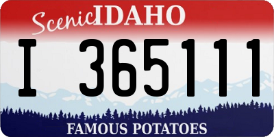 ID license plate I365111