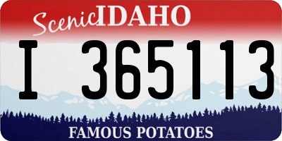 ID license plate I365113