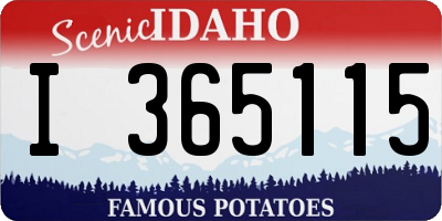 ID license plate I365115