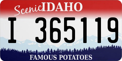 ID license plate I365119