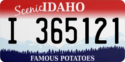 ID license plate I365121