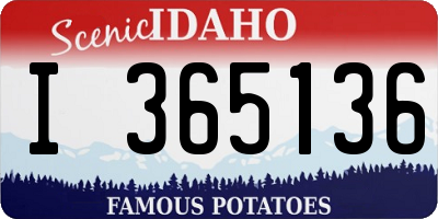 ID license plate I365136