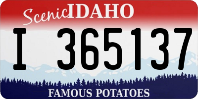 ID license plate I365137