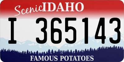 ID license plate I365143
