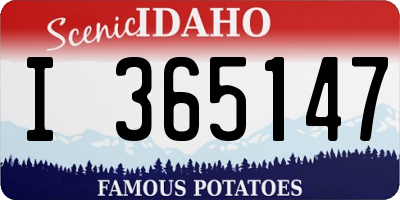 ID license plate I365147