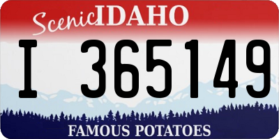 ID license plate I365149
