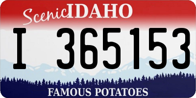 ID license plate I365153