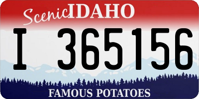 ID license plate I365156