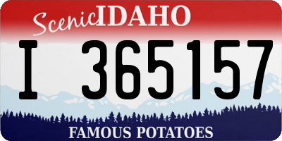 ID license plate I365157