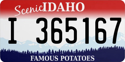 ID license plate I365167