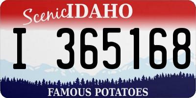 ID license plate I365168