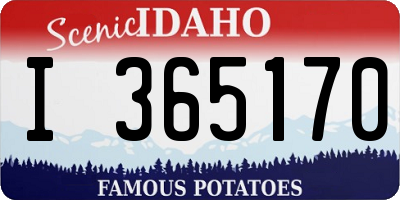 ID license plate I365170