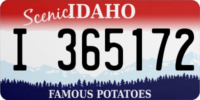 ID license plate I365172