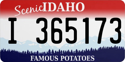 ID license plate I365173