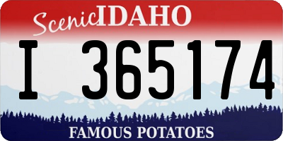 ID license plate I365174