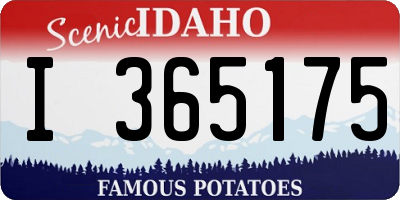 ID license plate I365175