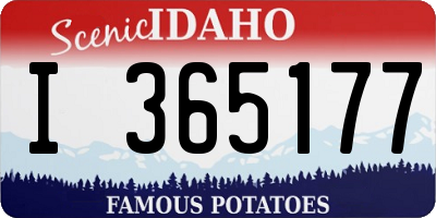 ID license plate I365177
