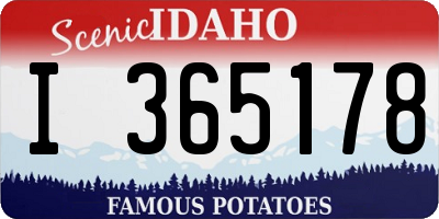 ID license plate I365178