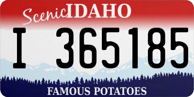 ID license plate I365185