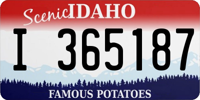 ID license plate I365187