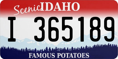 ID license plate I365189