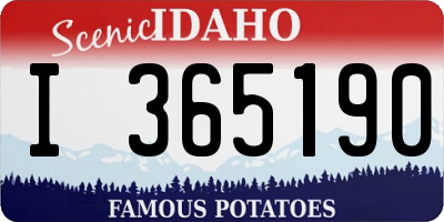 ID license plate I365190