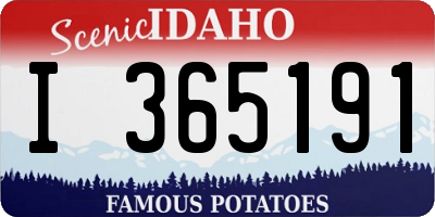 ID license plate I365191