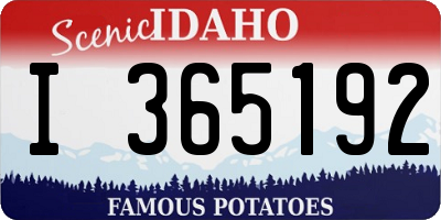 ID license plate I365192