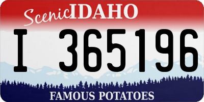 ID license plate I365196