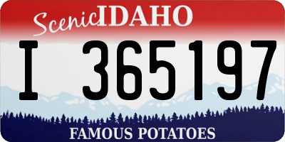 ID license plate I365197