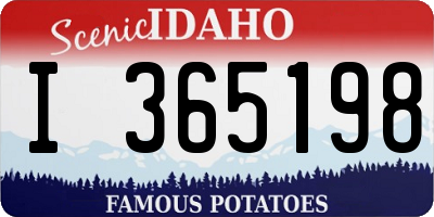 ID license plate I365198