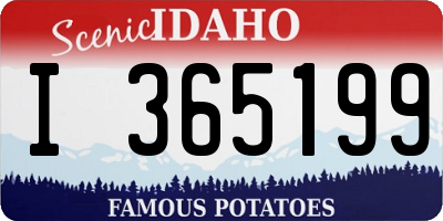 ID license plate I365199