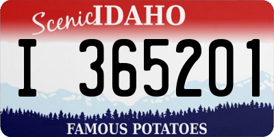 ID license plate I365201