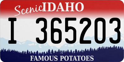 ID license plate I365203