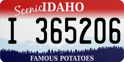 ID license plate I365206