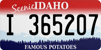 ID license plate I365207