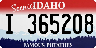 ID license plate I365208