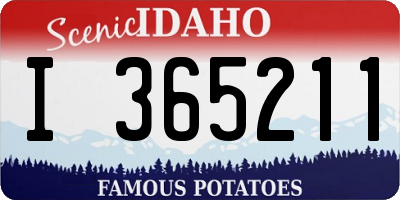 ID license plate I365211