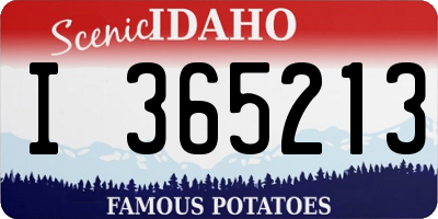 ID license plate I365213