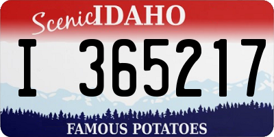 ID license plate I365217