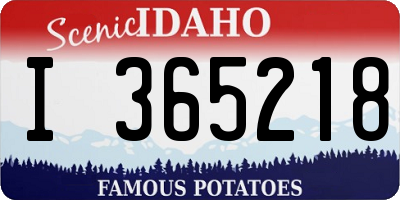 ID license plate I365218