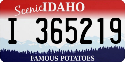 ID license plate I365219