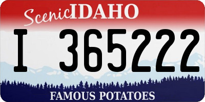 ID license plate I365222